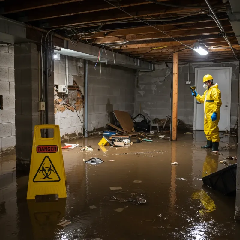 Flooded Basement Electrical Hazard in Bethel, WA Property