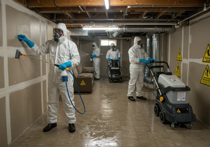 Basement Moisture Removal and Structural Drying process in Bethel, WA